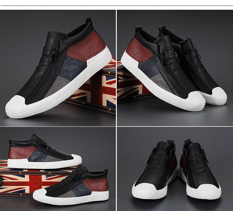Men's Autumn Breathable Low-Cut Color-Block Sneakers