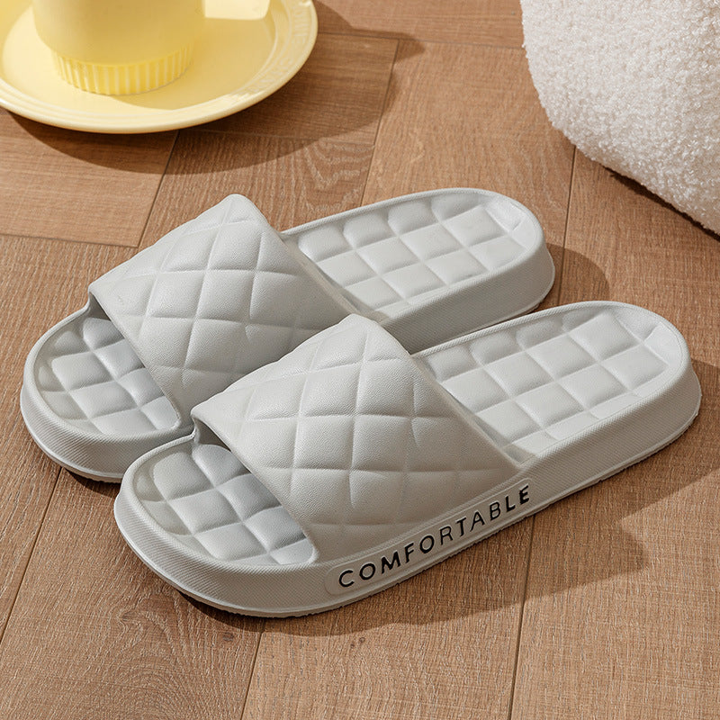 Men's Soft-Sole Plaid Indoor Slippers for Summer
