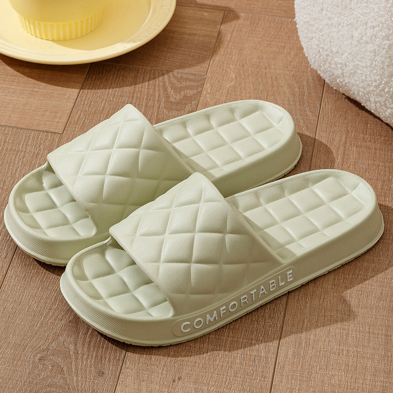 Men's Soft-Sole Plaid Indoor Slippers for Summer