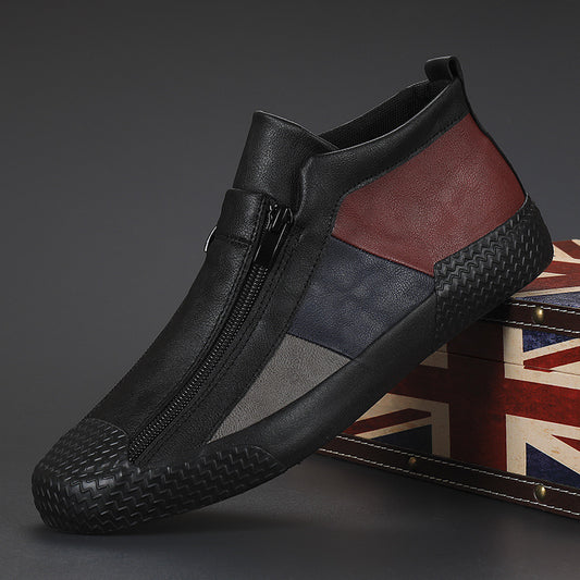 Men's Autumn Breathable Low-Cut Color-Block Sneakers